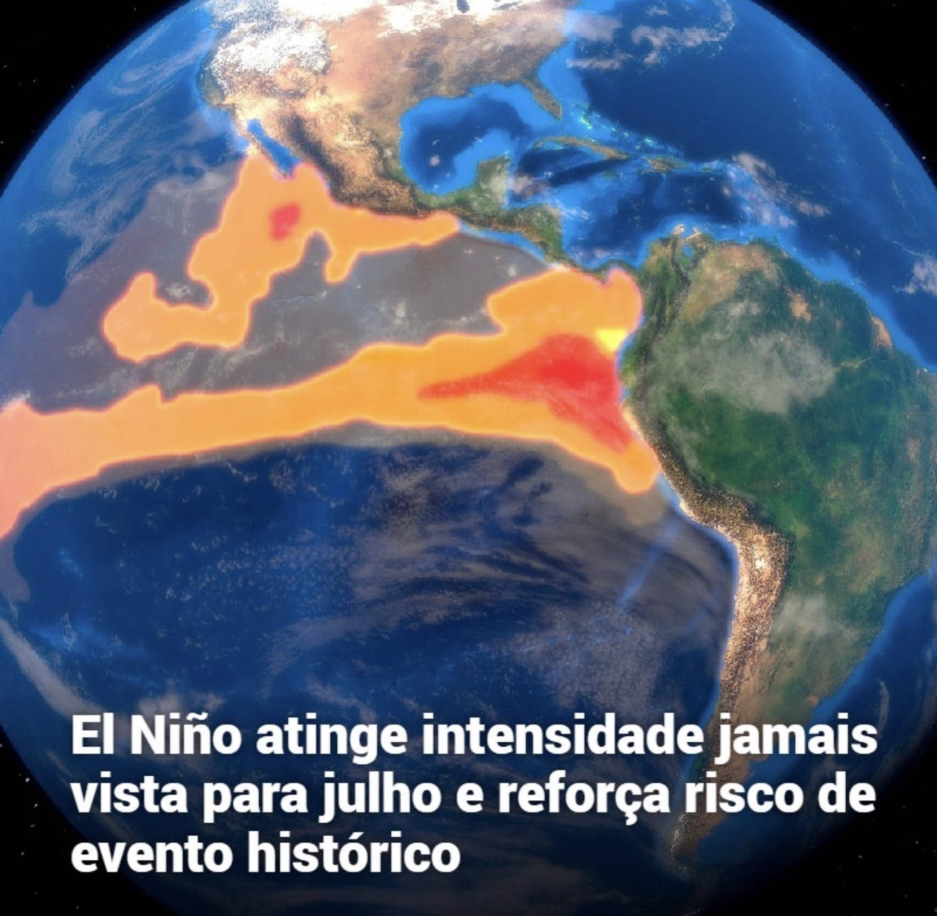 El Niño atinge intensidade recorde para julho e pode se tornar um dos mais fortes da história