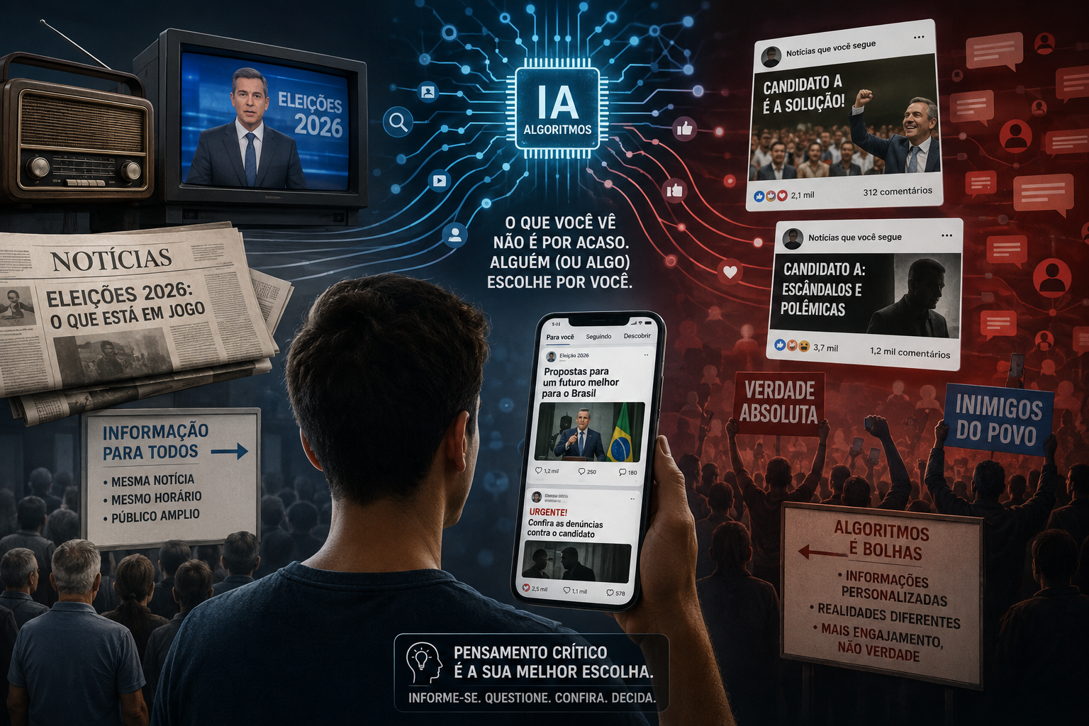 Mídia, política e poder: como os algoritmos estão mudando a forma como o eleitor se informa