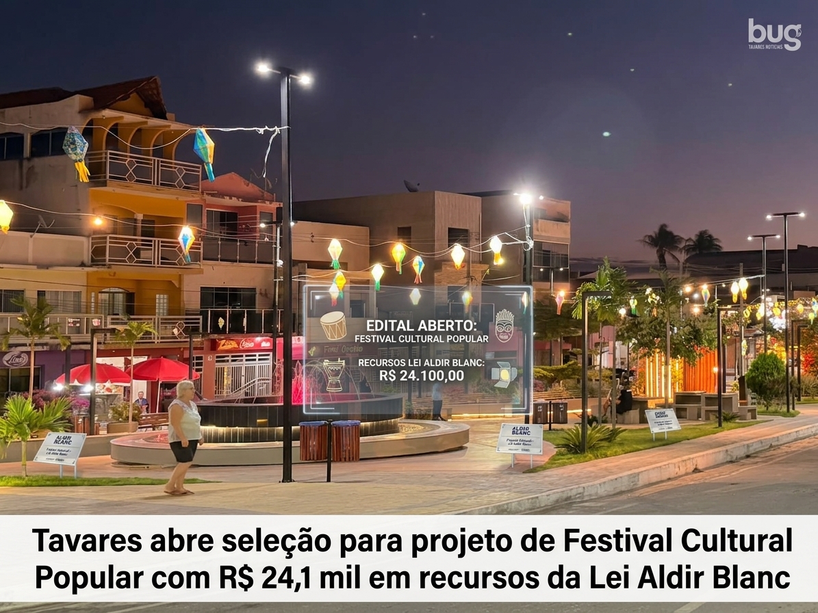 Tavares abre seleção para projeto de Festival Cultural Popular com R$ 24,1 mil em recursos da Lei Aldir Blanc
