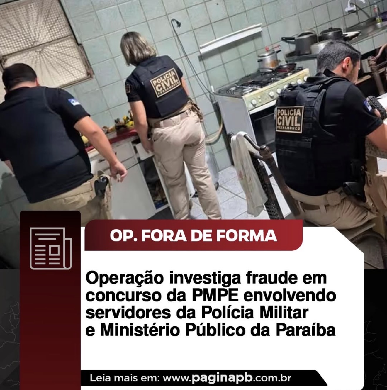 Operação investiga fraude em concurso da Polícia Militar de Pernambuco com buscas na Paraíba