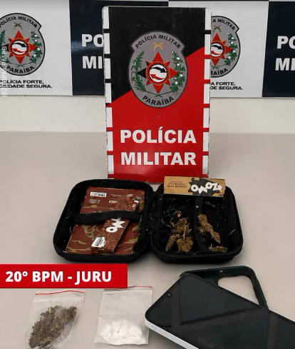 Polícia Militar apreende drogas durante ocorrência em Juru, no Sertão da Paraíba