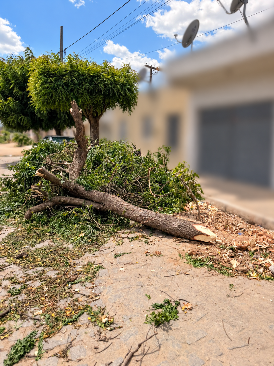 Derrubada de árvores por moradores chama atenção em meio ao calor e tempo seco em Tavares